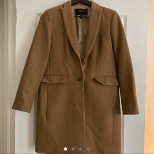 J Crew camel wool parke top coat